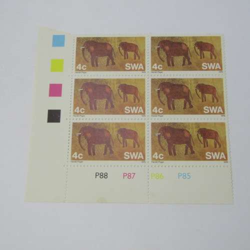 SWA Set of 4 of control blocks of 6 stamps SACC 291 to 294 - Piehist. Rock paintings