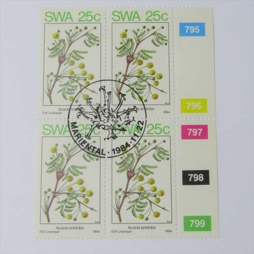 1984 Spring in SWA SACC 445 - 448 Control blocks of 4 Mariental hinged