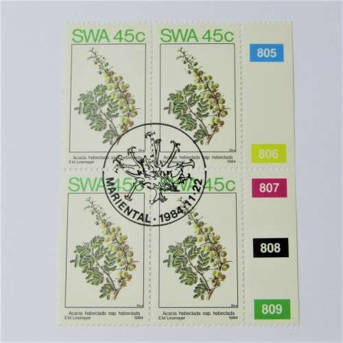 1984 Spring in SWA SACC 445 - 448 Control blocks of 4 Mariental hinged