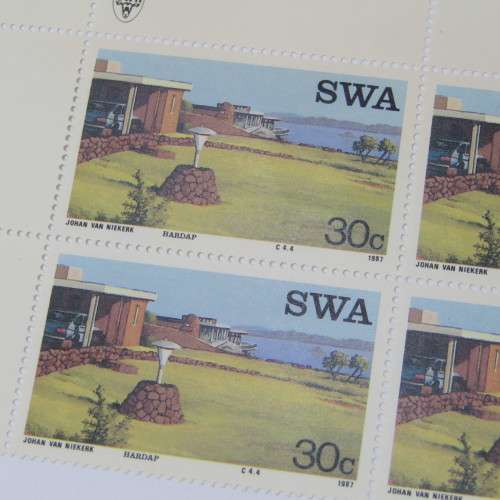 1984 Spring in SWA SACC 445 - 448 Control blocks of 4 Mariental hinged