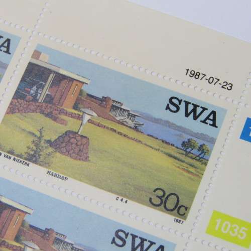 1984 Spring in SWA SACC 445 - 448 Control blocks of 4 Mariental hinged