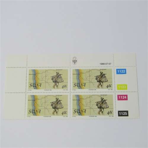 1988 Centenary of Postal Services SACC 510 and 512 Control blocks of 4