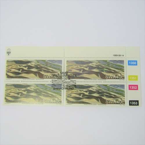 1989 Namib Desert Sand Dunes SACC 526 - 529 Control Blocks of 4 Swakopmund