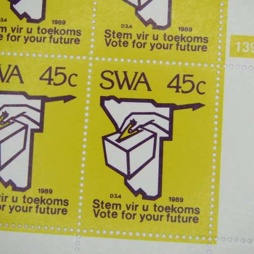 1989 UN Resolution 435. SACC 532 Control Block of 4 hinged