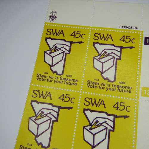 1989 UN Resolution 435. SACC 532 Control Block of 4 hinged