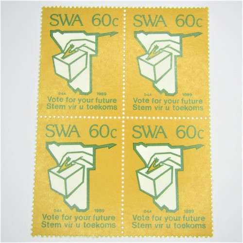 1989 UN Resolution SACC 533 Control Block of 4 hinged