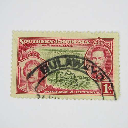 Southern Rhodesia 1937 Coronation of King George SACC 38 3 used stamps