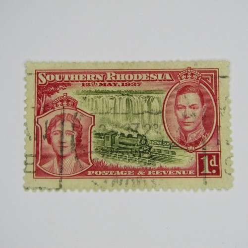 Southern Rhodesia 1937 Coronation of King George SACC 38 3 used stamps