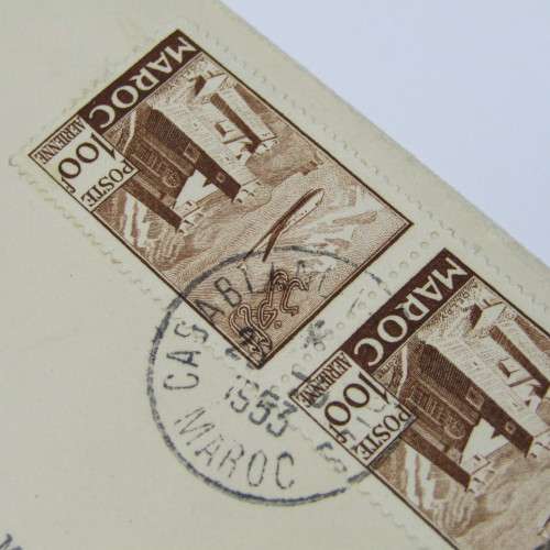 Registered cover from Casablanca Morocco to USA 26 September 1953
