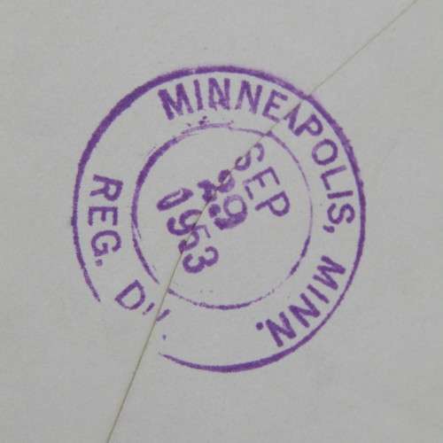 Registered cover from Casablanca Morocco to USA 26 September 1953