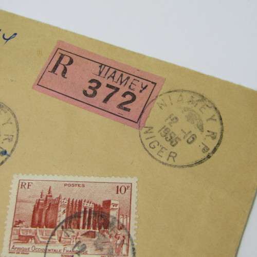 Airmail Niger 1955 to London Registered
