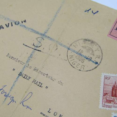 Airmail Niger 1955 to London Registered
