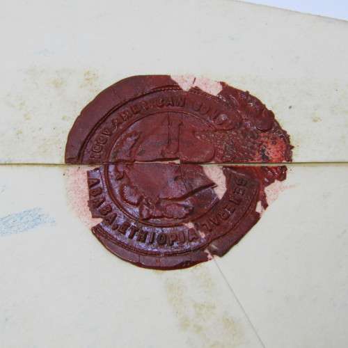 Registered cover from Djibouti to London England with three stamps and three Djibouti cancellations