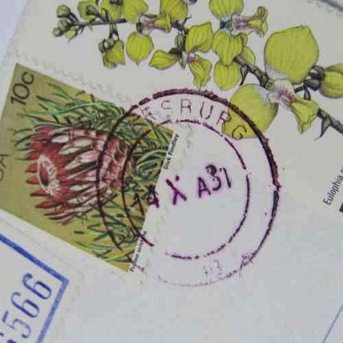 South Africa Registered Pietersburg 2 - colour postmark