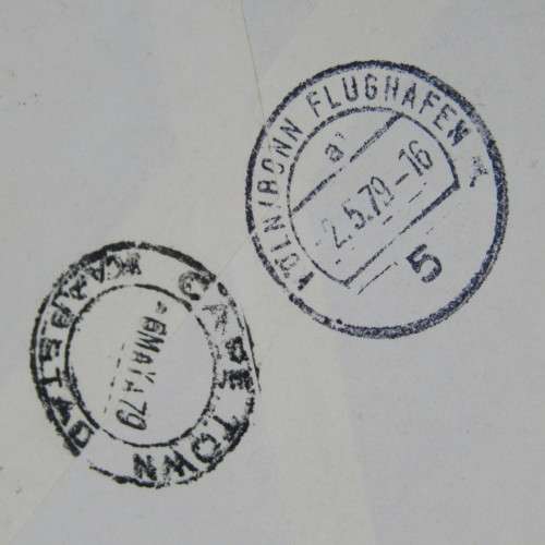 Airmail cover Germany to South Africa 1979