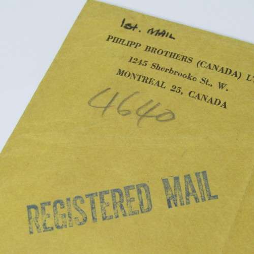 Canada Airmail Cover to South Africa registered mail 1966