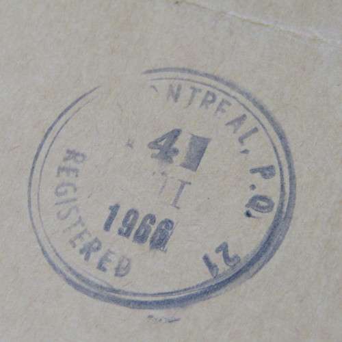 Canada Airmail Cover to South Africa registered mail 1966