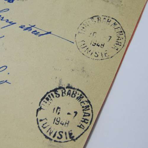 Airmail Tunisia registered cover to USA 1948