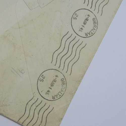 Airmail cover from Tangier Morocco to Bloemfontein South Africa with two stamps