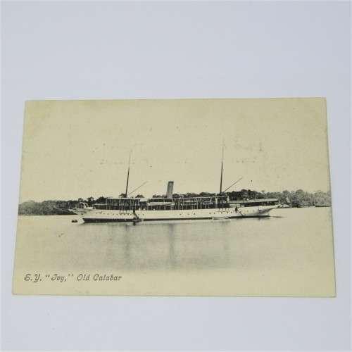 Unused postcard with picture of Nigerian S. Y. ``IVY`` old Calabar ship - The maid of all work