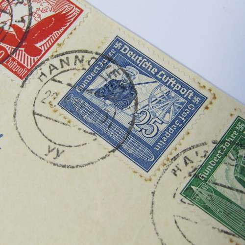 Hannover, Germany airmail cover to England with three German stamps 22 Aug 1938
