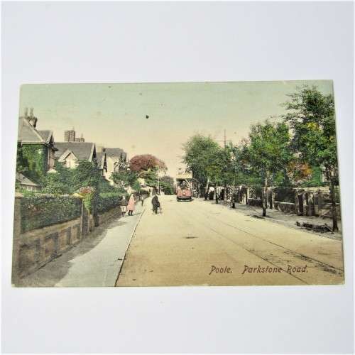 Postcard from Parkstone Poole England to Birmingham England with a half penny stamp