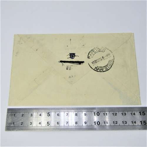 Southampton to Cape Town, South Africa by Airmail with two United States stamps