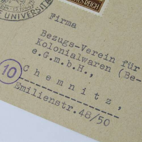 Postal cover from Halle Germany to Chemnitz Germany 1 July 1944