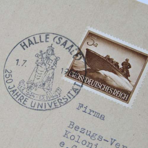 Postal cover from Halle Germany to Chemnitz Germany 1 July 1944