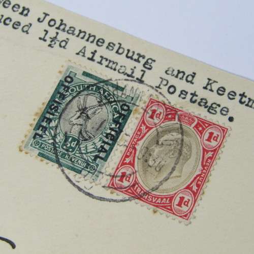 First Flight cover between Johannesburg South Africa and Keetmanshoop