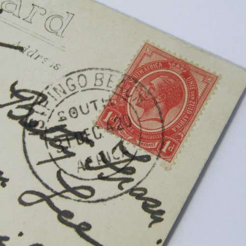 Internal South Africa photo postcard Isipingo Beach to Howick with a South Africa stamp, Isipingo Be