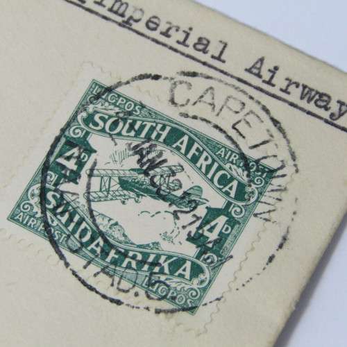 2nd Flight cover from Cape Town to Johannesburg with a South African stamp and a Cape Town