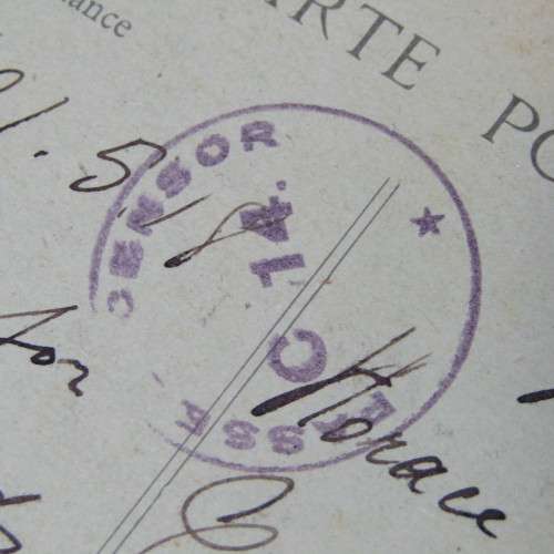 Paris censor cover to Port Elizabeth ( South Africa ) with a French stamp and an unclear Paris cance