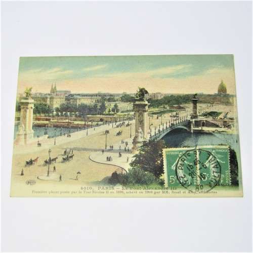Paris censor cover to Port Elizabeth ( South Africa ) with a French stamp and an unclear Paris cance