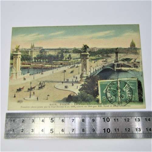 Paris censor cover to Port Elizabeth ( South Africa ) with a French stamp and an unclear Paris cance