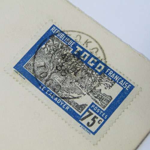 Postal cover from Sekode Togo to Paris France 26 April 1935 with Togo 75 cents stamp