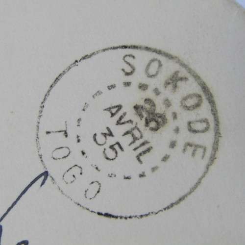 Postal cover from Sekode Togo to Paris France 26 April 1935 with Togo 75 cents stamp