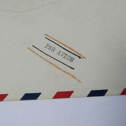 French Africa airmail cover to Missouri with three French African stamps