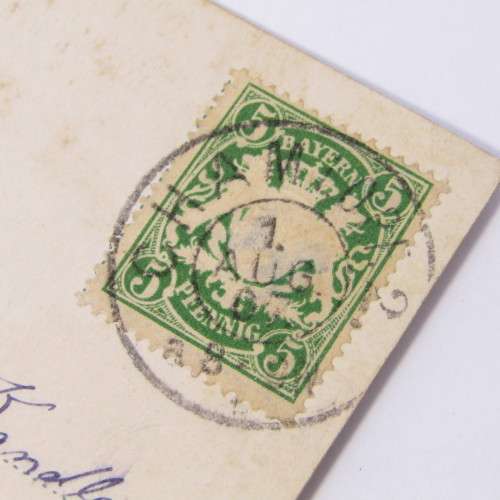 Cham internal postcard with a German stamp and a Cham 1 Aug 1906 cancellation