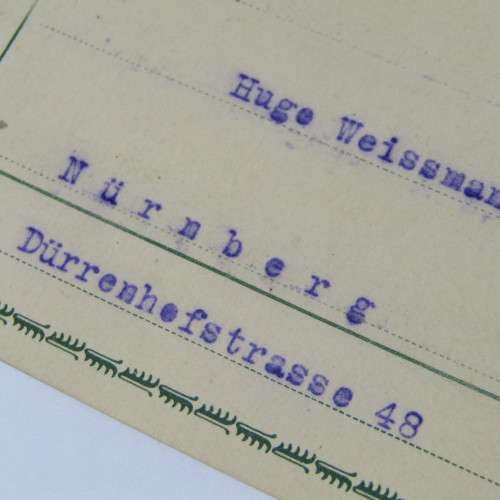 German postcard to Nurnberg, no cancellations