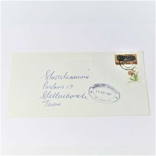 Letter from Venda to Stellenbosch with Venda 4 cent and 12 cent stamps
