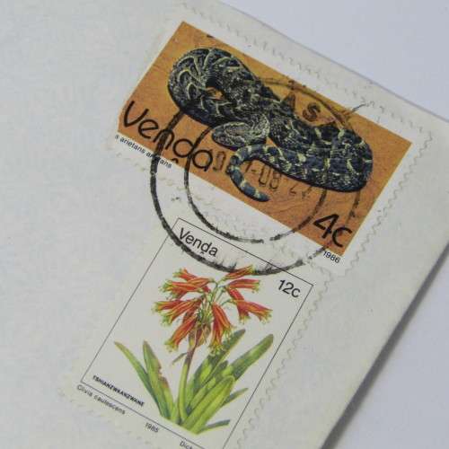 Letter from Venda to Stellenbosch with Venda 4 cent and 12 cent stamps
