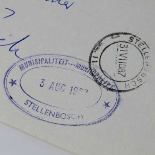 Letter from Venda ( Sibasa ) to Stellenbosch with Sibasa cancellation