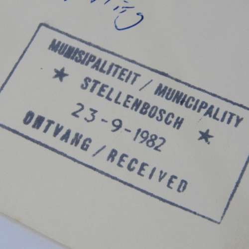 Postal cover from Mafikeng Bophuthatswana to Stellenbosch South Africa 21 September 1982