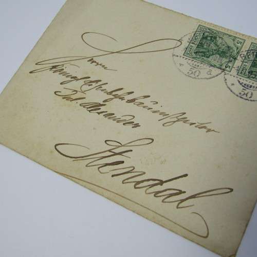 Berlin to Stendal with two German stamps and two unclear Berlin cancellations