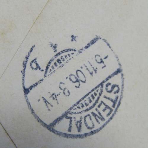 Berlin to Stendal with two German stamps and two unclear Berlin cancellations