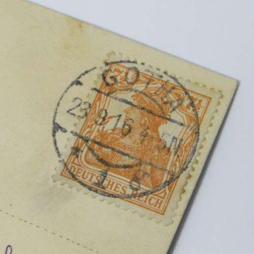 Gotha ( Germany ) to Gassel with a German stamps and a Gotha 23 Sep 1916