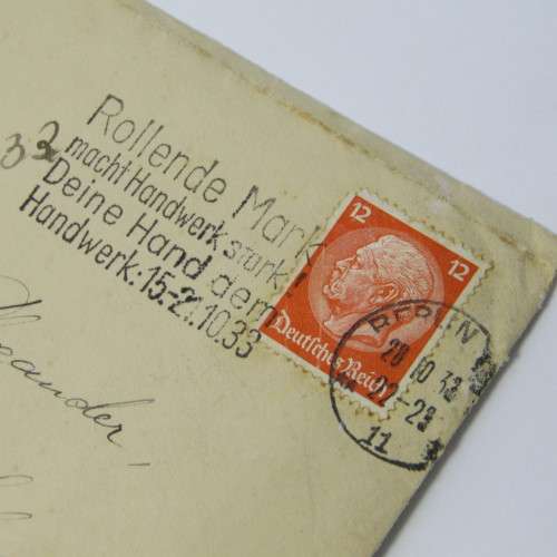 Berlin internal post with a German stamp and a Berlin 28 Oct 1933 cancellation
