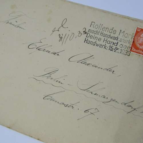 Berlin internal post with a German stamp and a Berlin 28 Oct 1933 cancellation