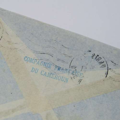 French Airmail cover to Cape Town with two Paris 10 Sep 1947 cancellations